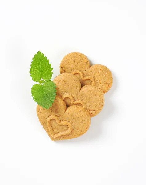 Heart-shaped cookies — Stock Photo, Image