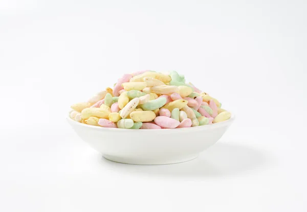 Colored puffed rice — Stock Photo, Image