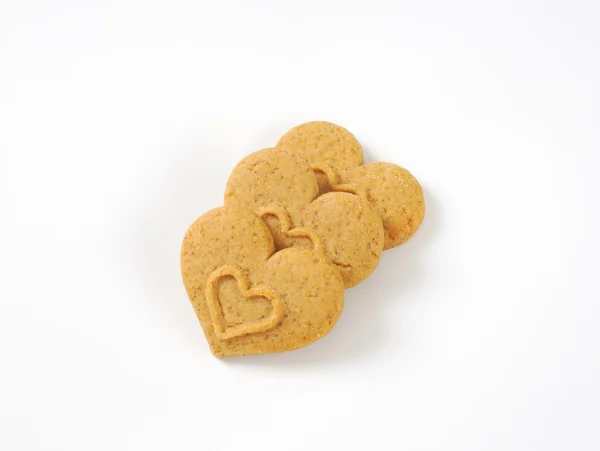 Biscotti a forma di cuore — Foto Stock