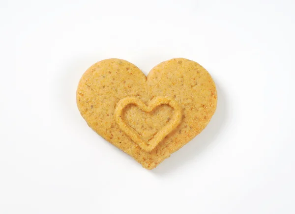 Hart-vormige cookie — Stockfoto