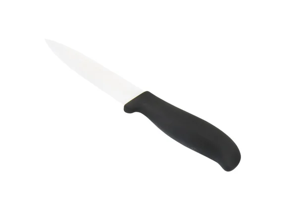 Kuchni nóż z czarną rączką — Zdjęcie stockowe