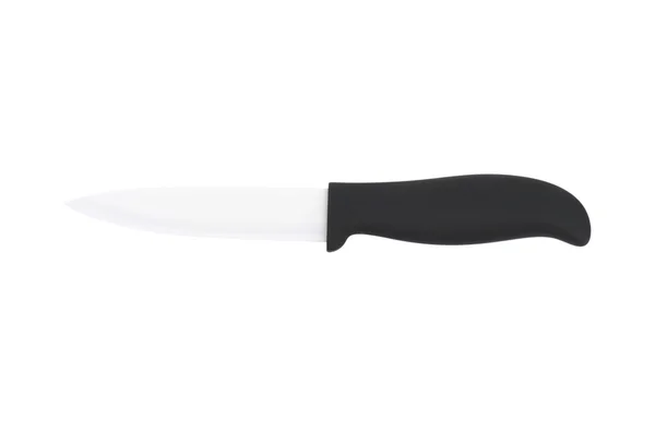 Kuchni nóż z czarną rączką — Zdjęcie stockowe