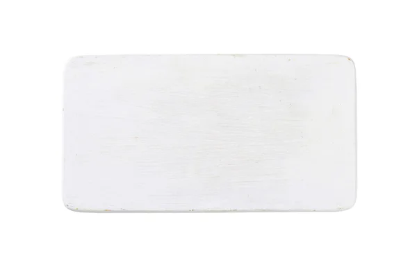 Rectángulo tabla de cortar de madera blanca — Foto de Stock