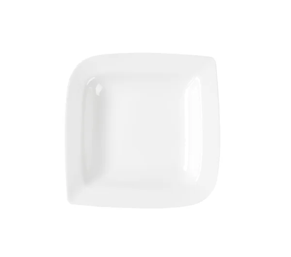 White deep square plate — Stock Photo, Image