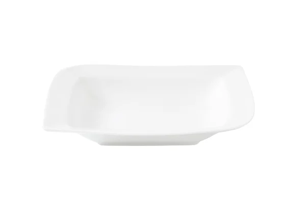 White deep square plate — Stock Photo, Image