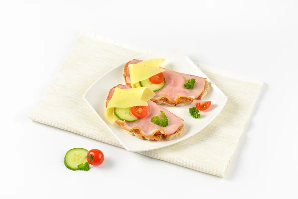 Sandwiches de cara abierta —  Fotos de Stock