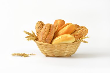 çeşitli ekmek ruloları