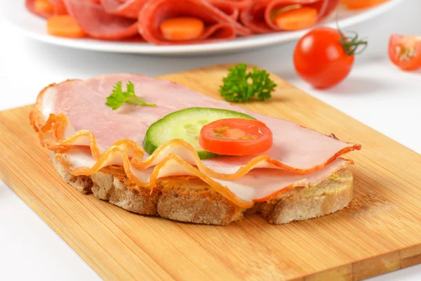 Açık yüzlü sandviç — Stok fotoğraf