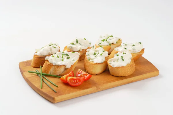 Cheese toast canapes — Stock Photo, Image