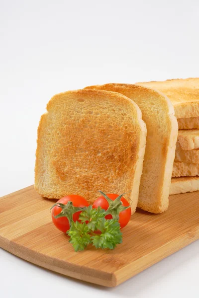 Грінками білого хліба — стокове фото
