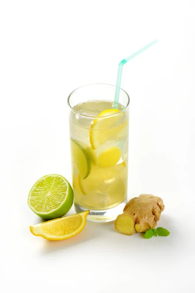 Glass of ginger ale — Stock Photo, Image