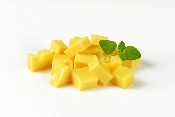 Cubes of emmental cheese — Stock Photo, Image