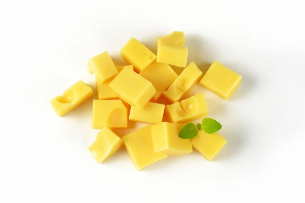 Cubes of emmental cheese — Stock Photo, Image