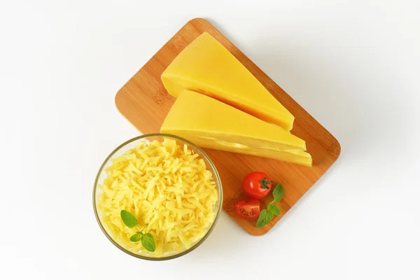 Swiss type cheese — Stock Photo, Image