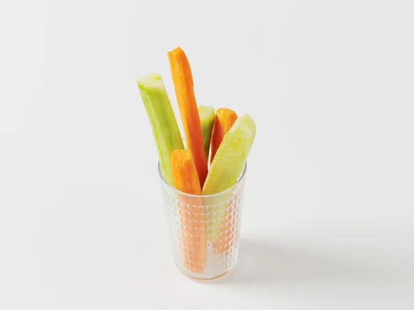 Cucumber and carrot sticks — Stock Photo, Image