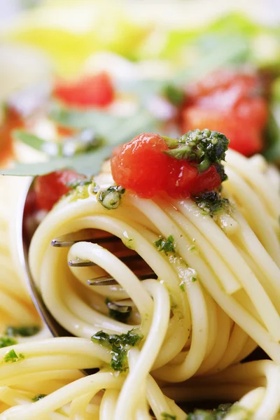 Detalhe de espaguete cozido — Fotografia de Stock