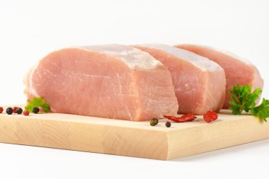 Raw pork loin