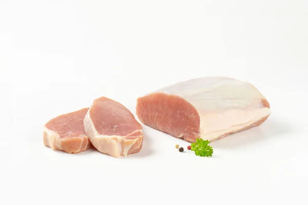 Raw boneless pork loin — Stock Photo, Image