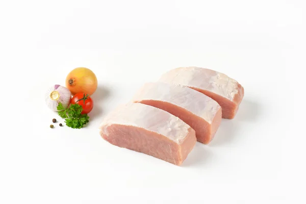 Rohe Schweinelende — Stockfoto