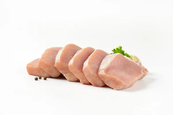 Sliced boneless pork loin — Stock Photo, Image