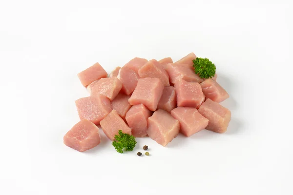 Κρέας χοιρινό κομμένο σε κύβους — Φωτογραφία Αρχείου