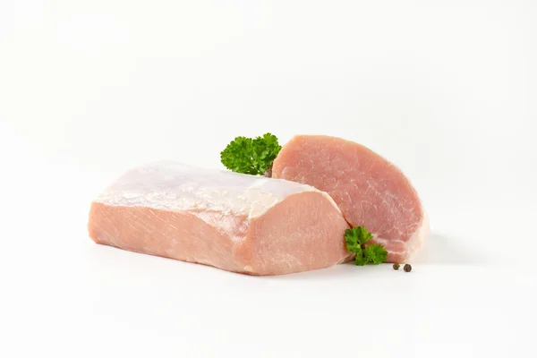 Lombo de porco cru — Fotografia de Stock
