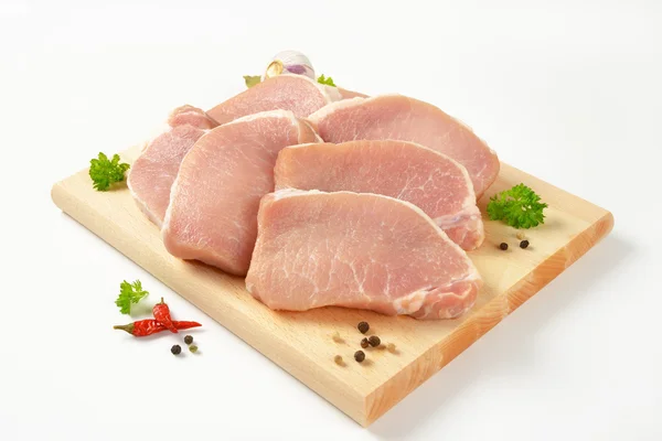 Boneless pork loin chops — Stock Photo, Image