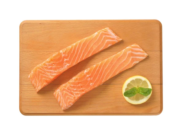 Raw salmon fillets — Stock Photo, Image