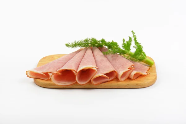 Thin ham slices — Stock Photo, Image