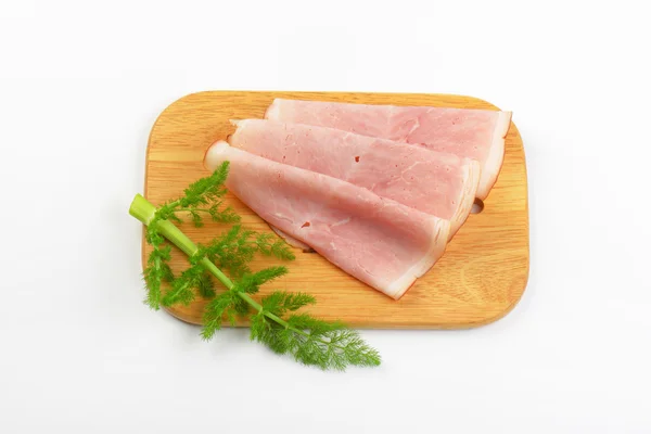 Ham skivor med dill — Stockfoto