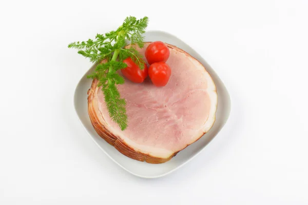 Stack of ham slices — Stock Photo, Image