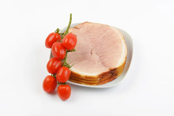 Stack of ham slices — Stock Photo, Image