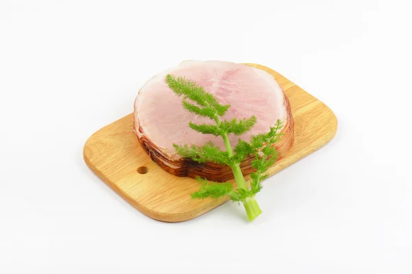 Stapel de plakjes gerookte ham — Stockfoto