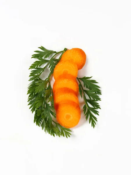 Fette di carota fresca — Foto Stock