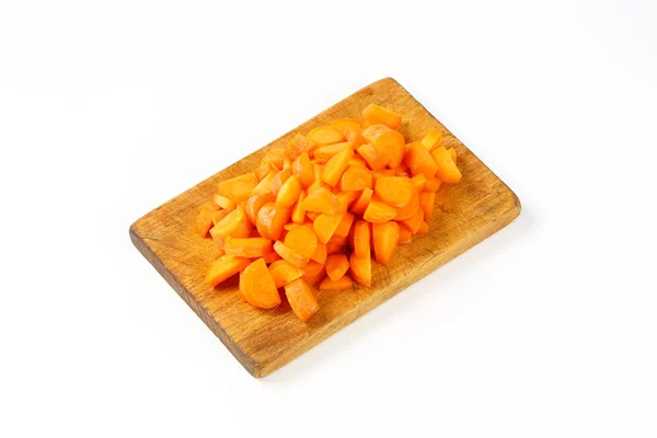 Куча нарезанной моркови — стоковое фото