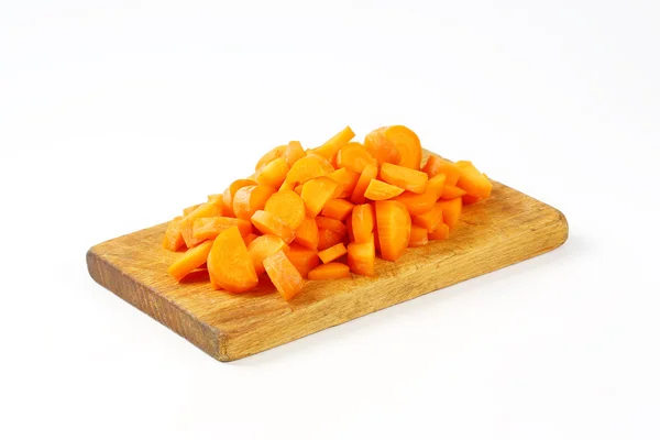 Куча нарезанной моркови — стоковое фото