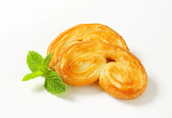 Palmiers - soubory cookie z listového těsta — Stock fotografie