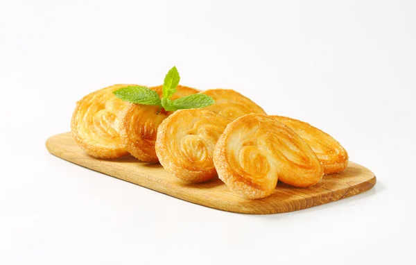 Palmiers - biscoitos de massa folhada — Fotografia de Stock