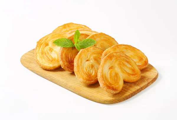 Palmiers - prăjituri de patiserie cu puf — Fotografie, imagine de stoc