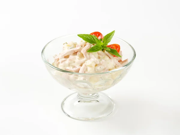 Ham and potato salad — Stock Photo, Image