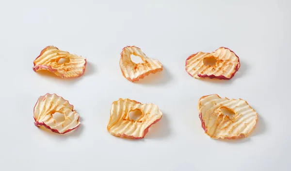 Six Croustilles Tranches Pommes Fines Séchées — Photo