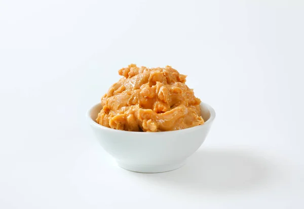 Crunchy Peanut Butter White Bowl — Stock Photo, Image