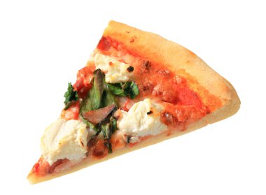 peynir, pastırma ve ıspanaklı pizza