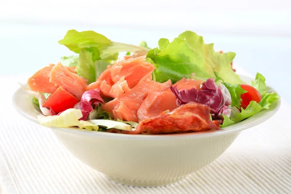 Salmon salad — Stock Photo, Image