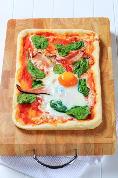 Pizza Alla Bismarck — Foto Stock