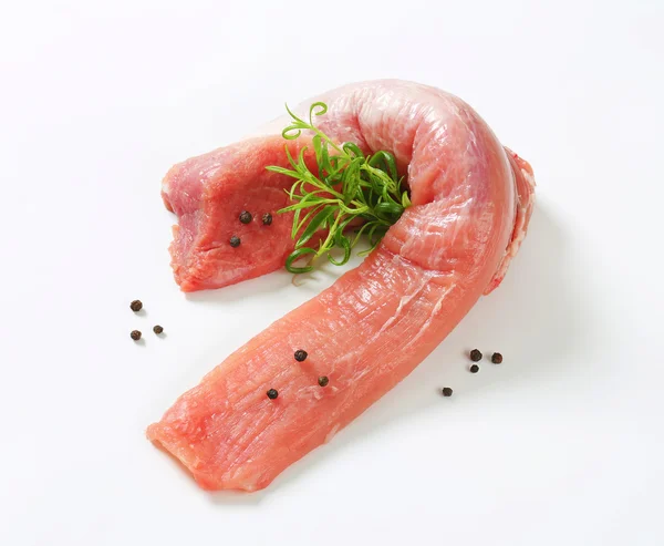 Raw pork tenderloin — Stock Photo, Image