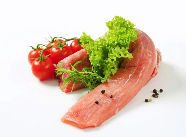 Raw pork tenderloin — Stock Photo, Image