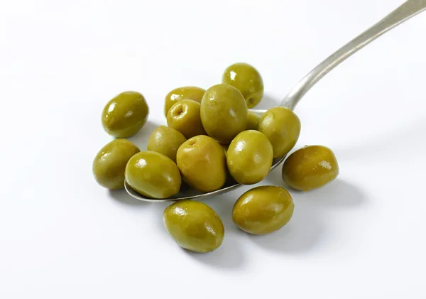 Spanish green olives — Stock Photo, Image