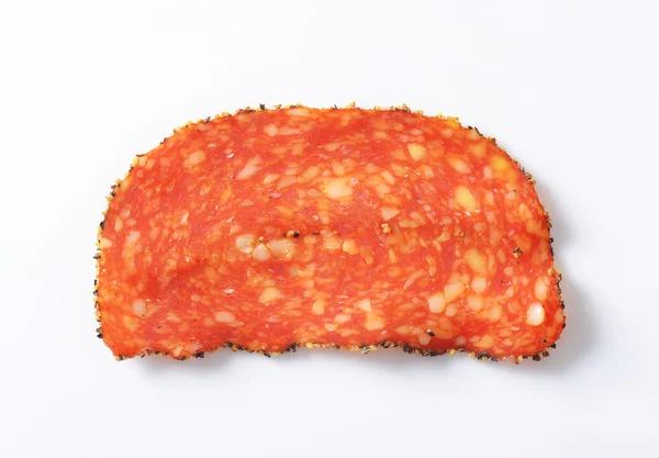 Salami poivré noir au fromage — Photo