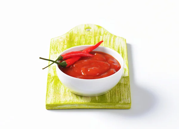 Sıcak domates-biber sosu — Stok fotoğraf